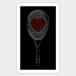 I Love Tennis W Sticker